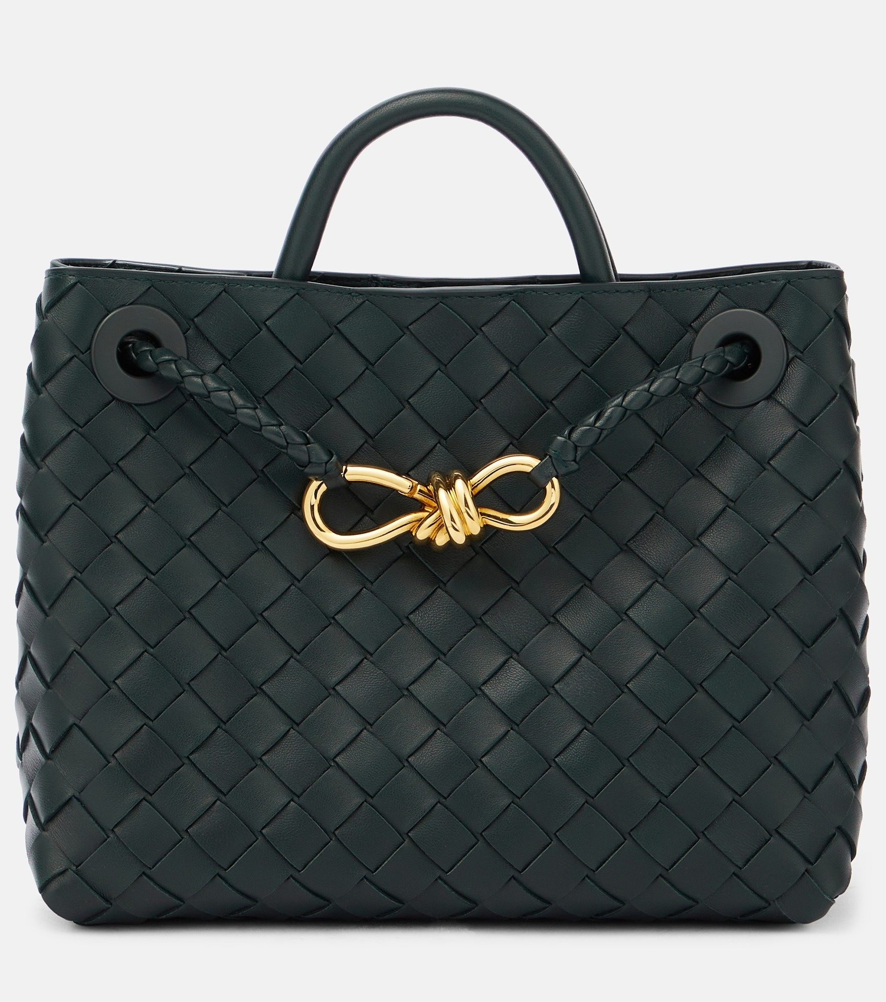 Bottega Veneta Medium Intrecciato Andiamo Bag - Black Totes