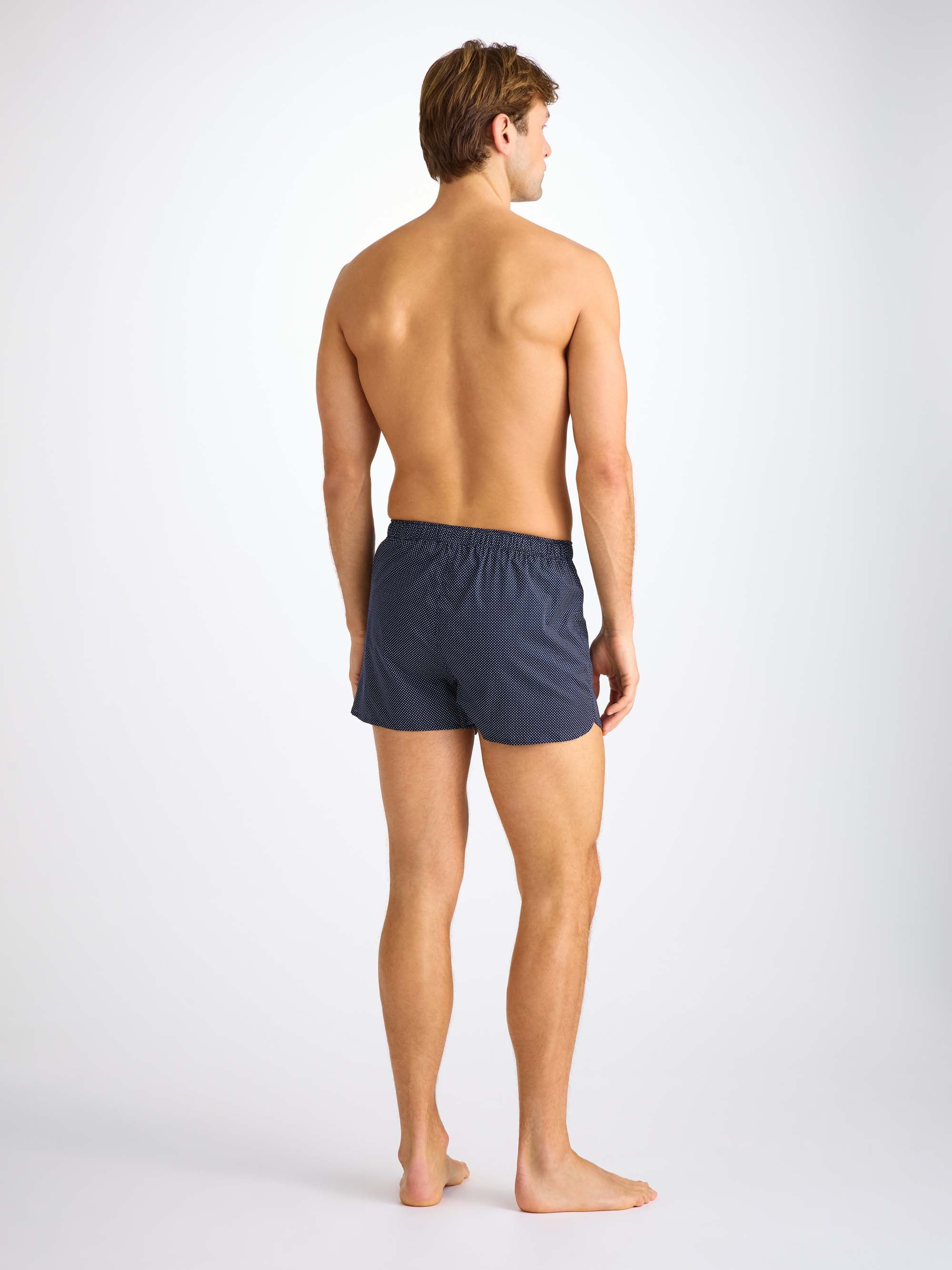 Men's Modern Fit Boxers Plaza 21 Cotton Batiste Navy - 4