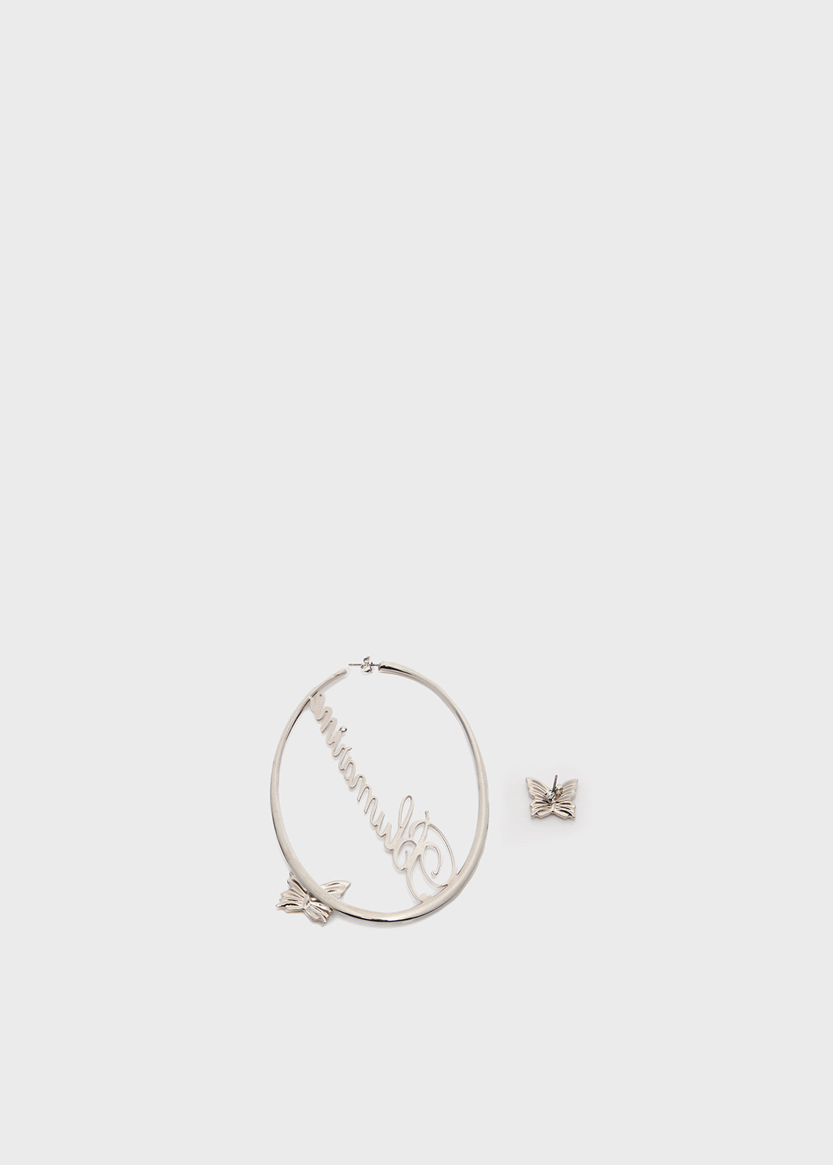 BRASS EARRINGS WITH LOGO - 3