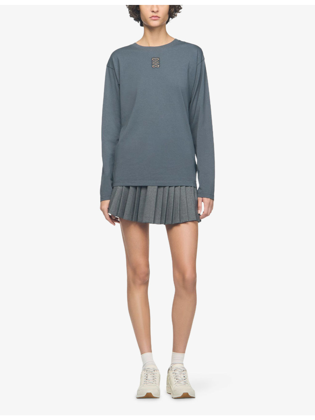 Brand-Embroidered Long-Sleeved Cotton-Jersey T-Shirt - 2