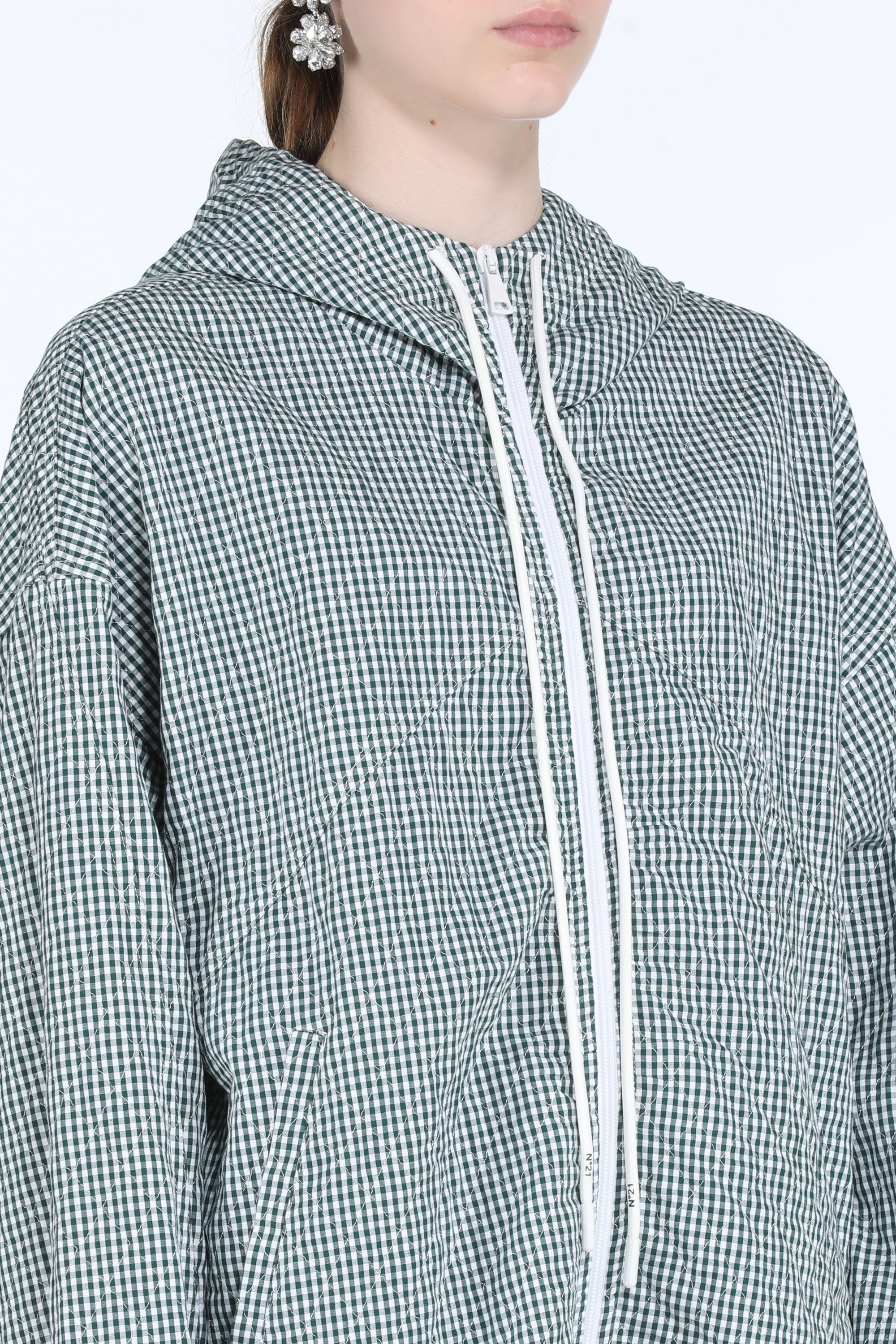 GINGHAM CHECK OVERSIZED JACKET - 5