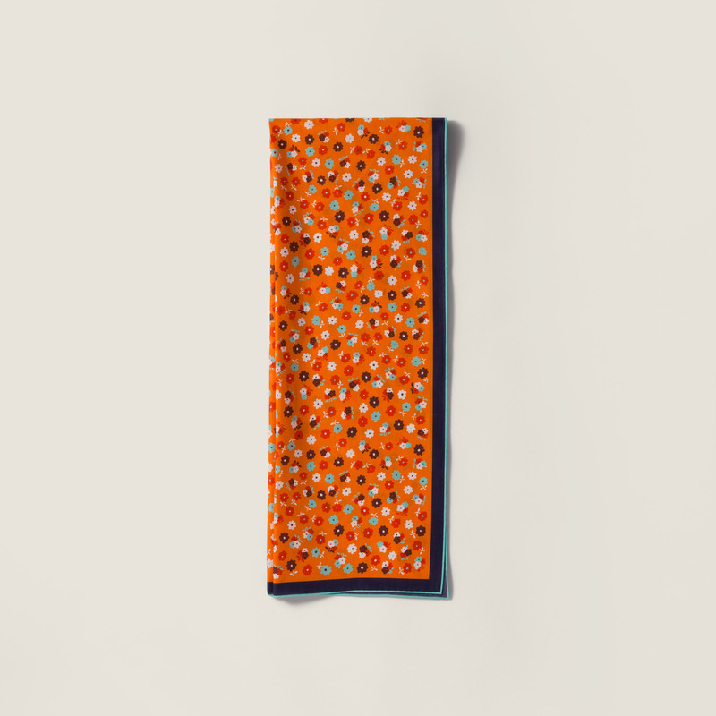 Printed poplin scarf 1