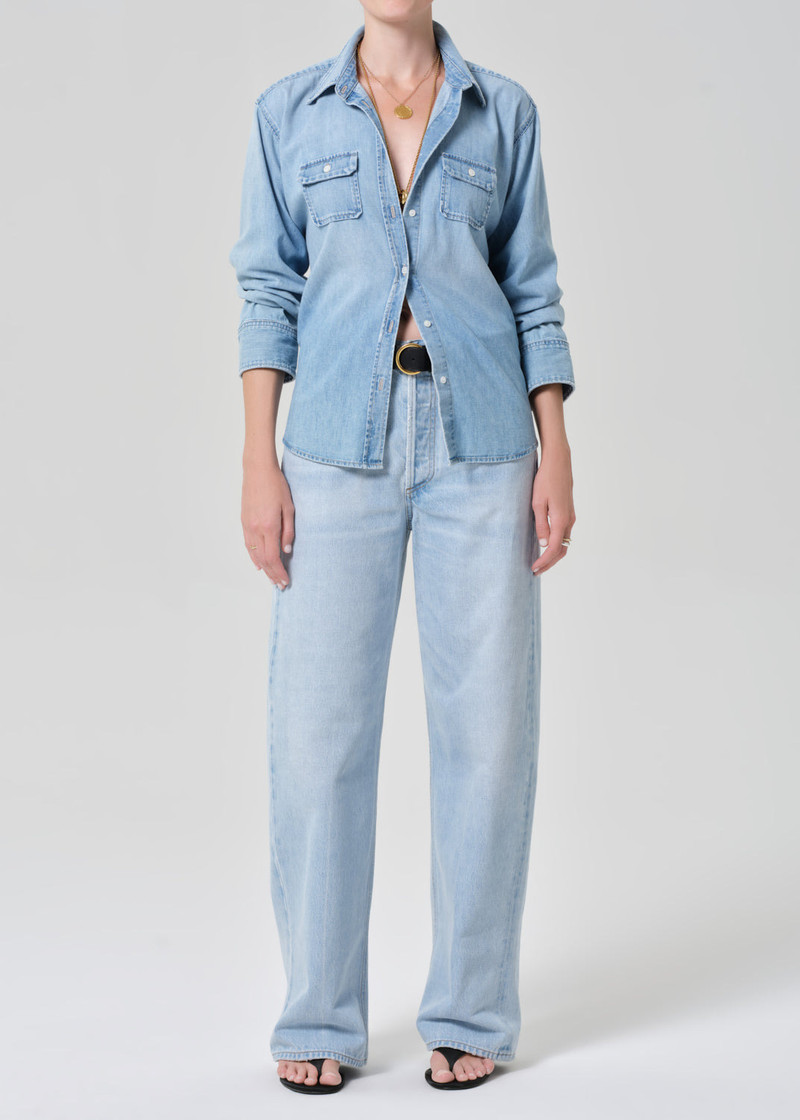 Baby Pocket Jude Shirt In Heron 1