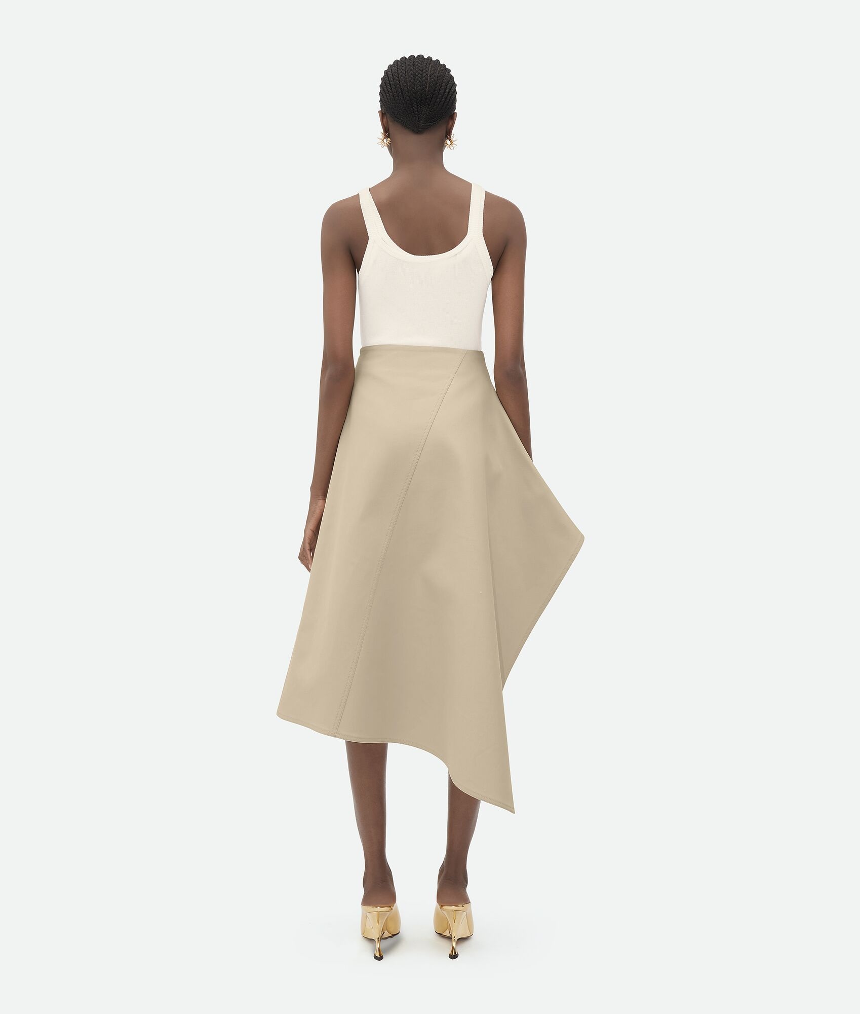 スカート BOTTEGA VENETA DOUBLE CANVAS ASYMMETRIC SKIRT Bottega Veneta Asymmetric Midi Skirt Bottega Veneta