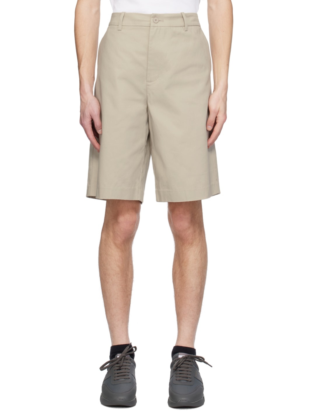 Beige Axis Shorts - 1
