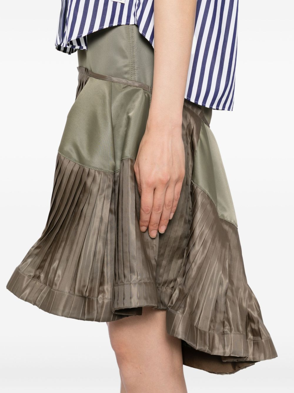 pleated twill skirt - 5