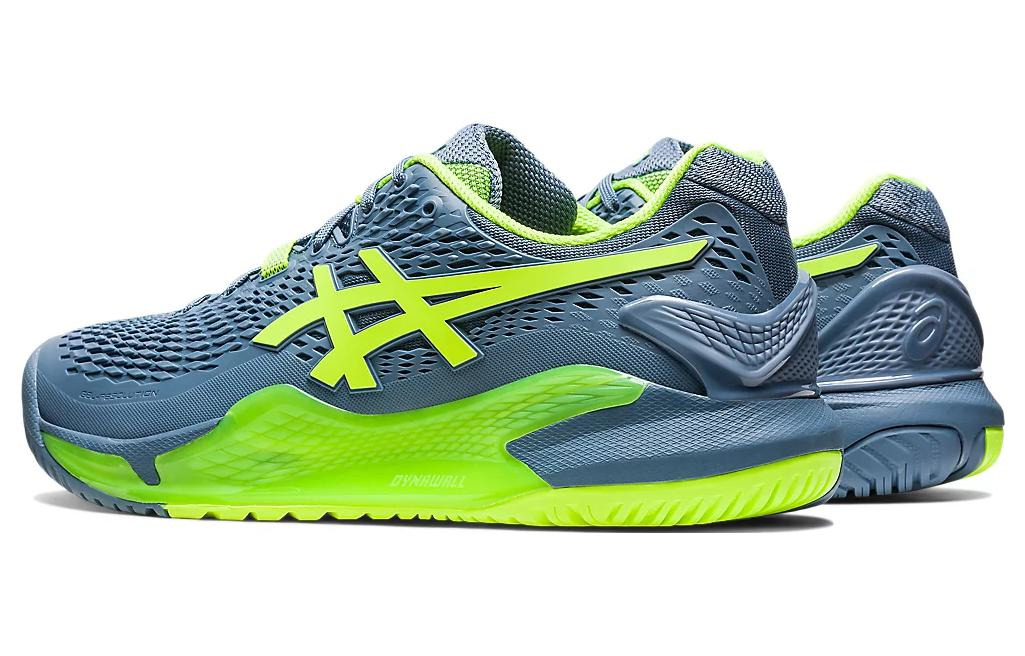 Asics Gel Resolution 9 'Steel Blue Hazard Green' 1041A330-400 - 4