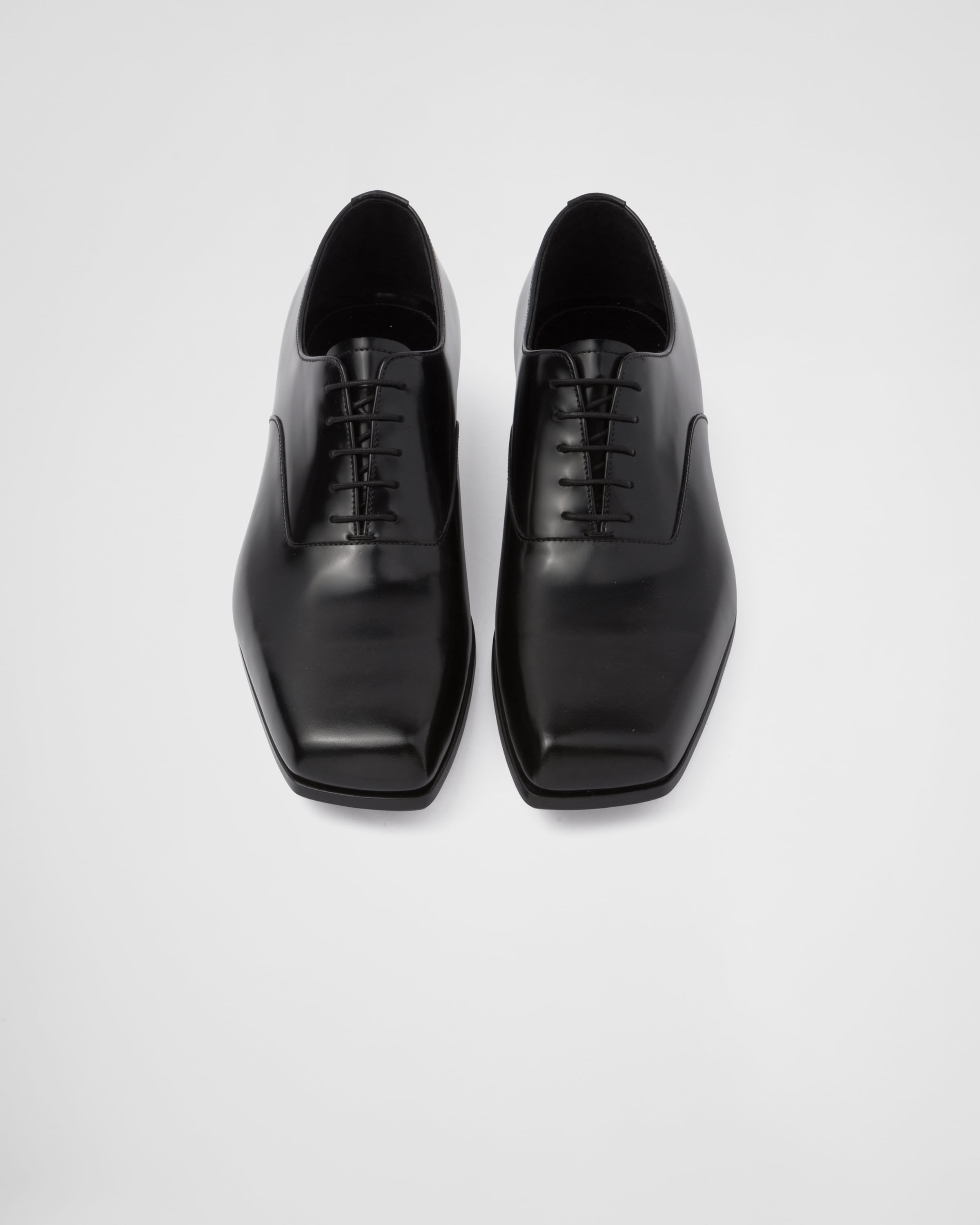 Brushed leather Oxford shoes - 4