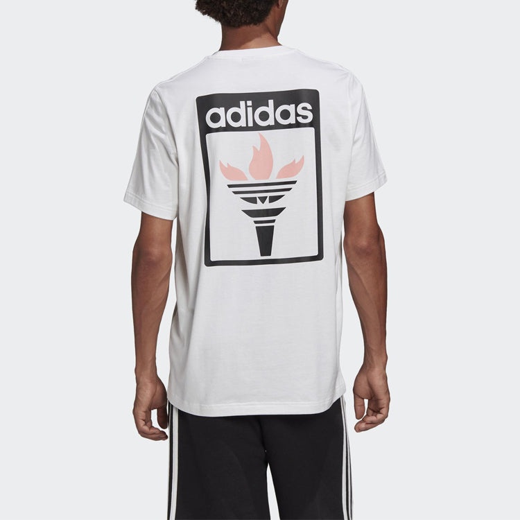 adidas originals Flame Printing Short Sleeve White GK5905 - 3