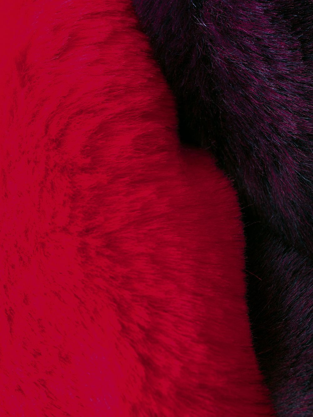 striped faux-fur coat - 7