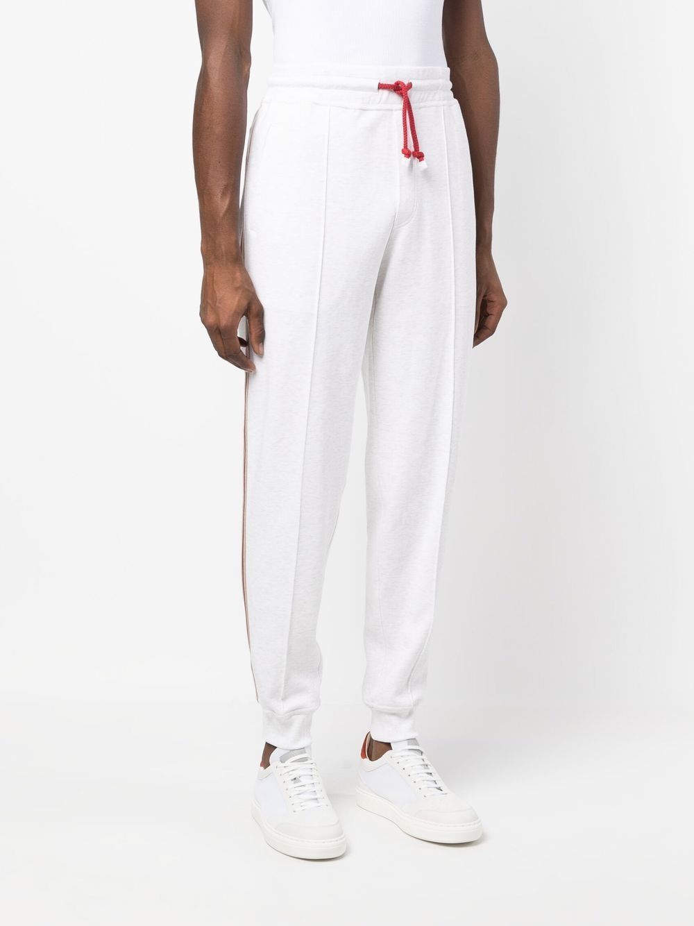striped-trim cotton track pants - 3