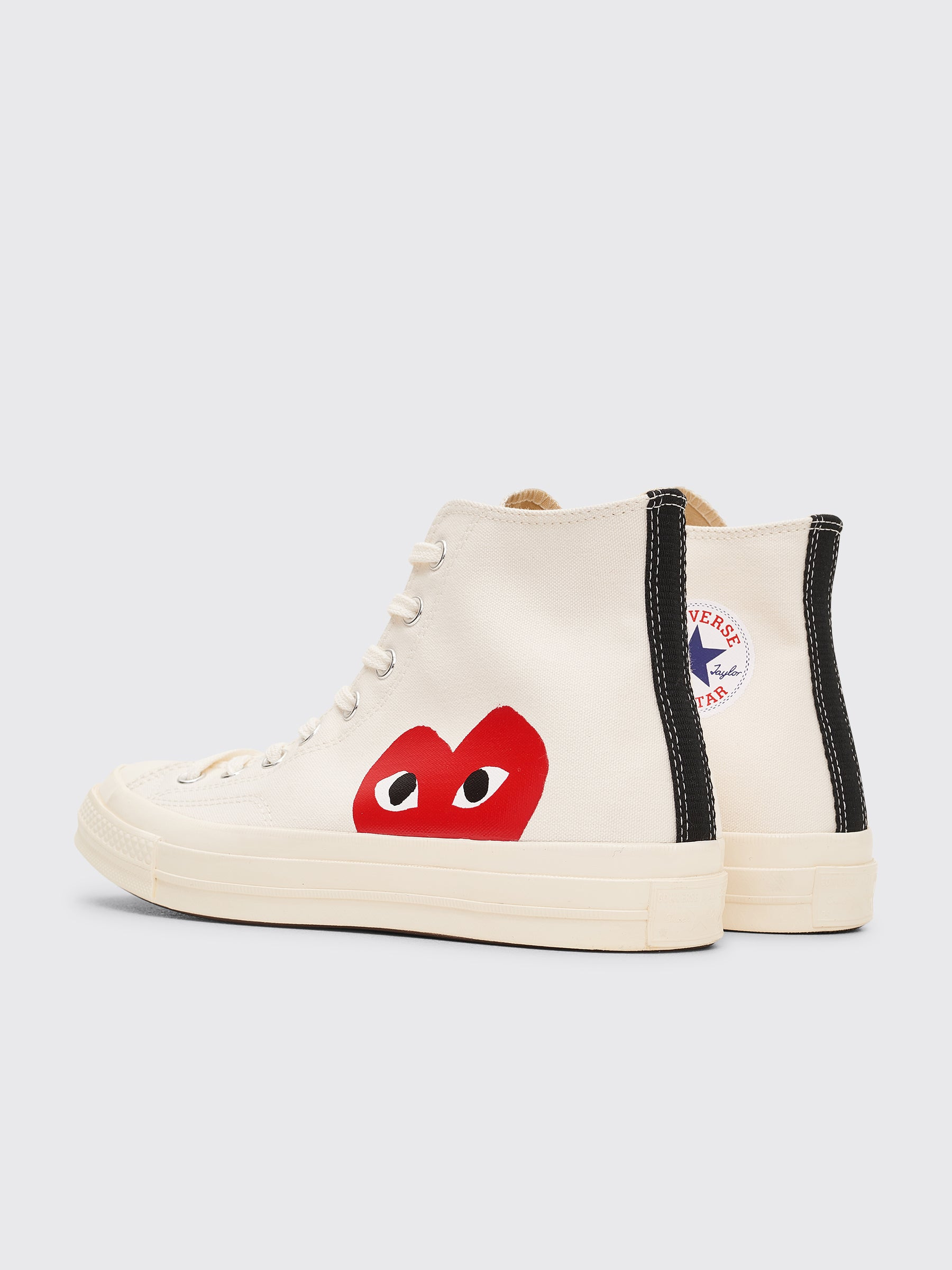 COMME DES GARÇONS PLAY X CONVERSE CHUCK 70 HI WHITE - 4