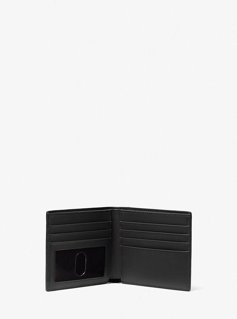 MICHAEL KORS Hudson Pebbled Leather Billfold Wallet outlook