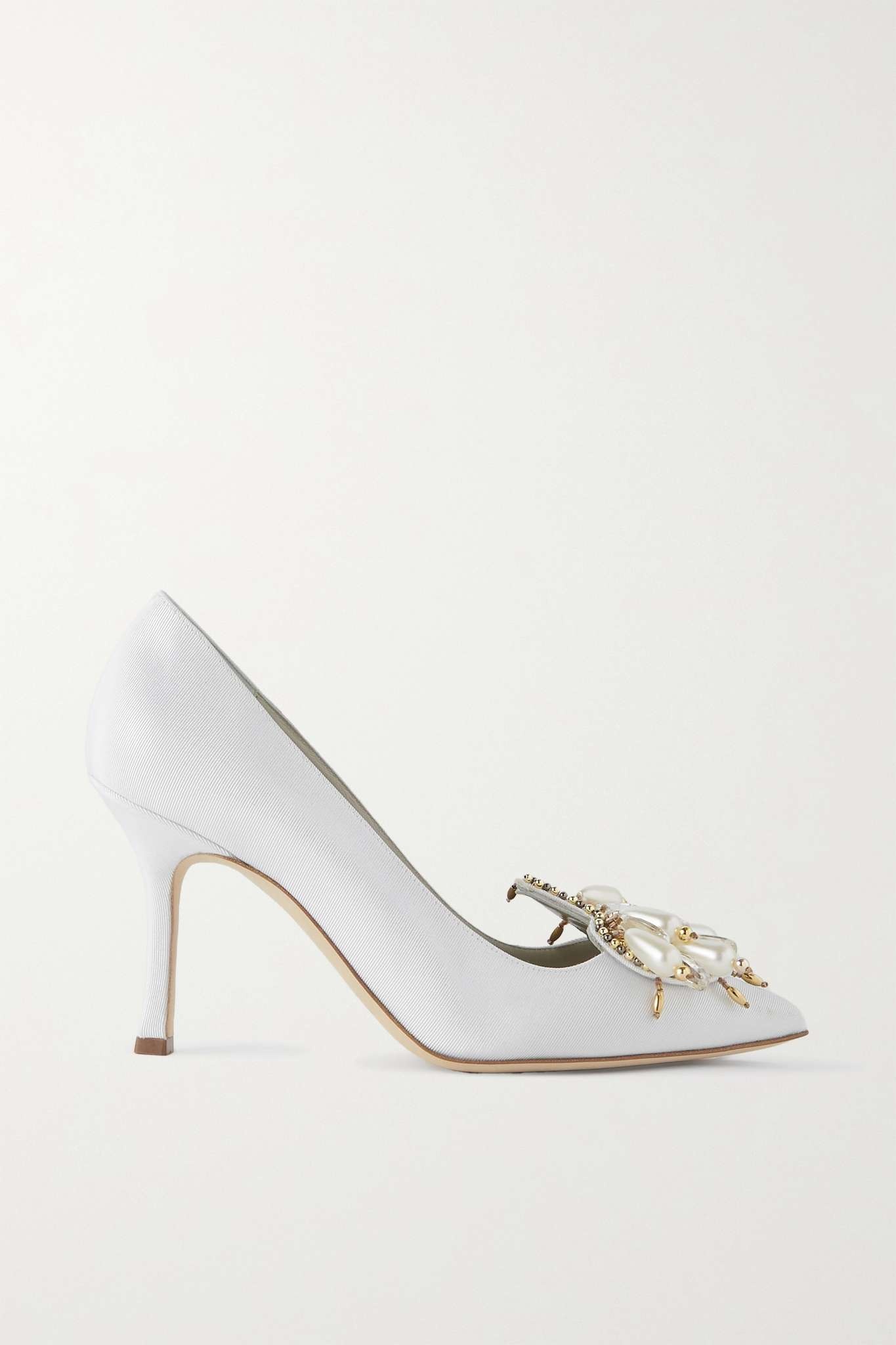 90 embellished grosgrain pumps - 1