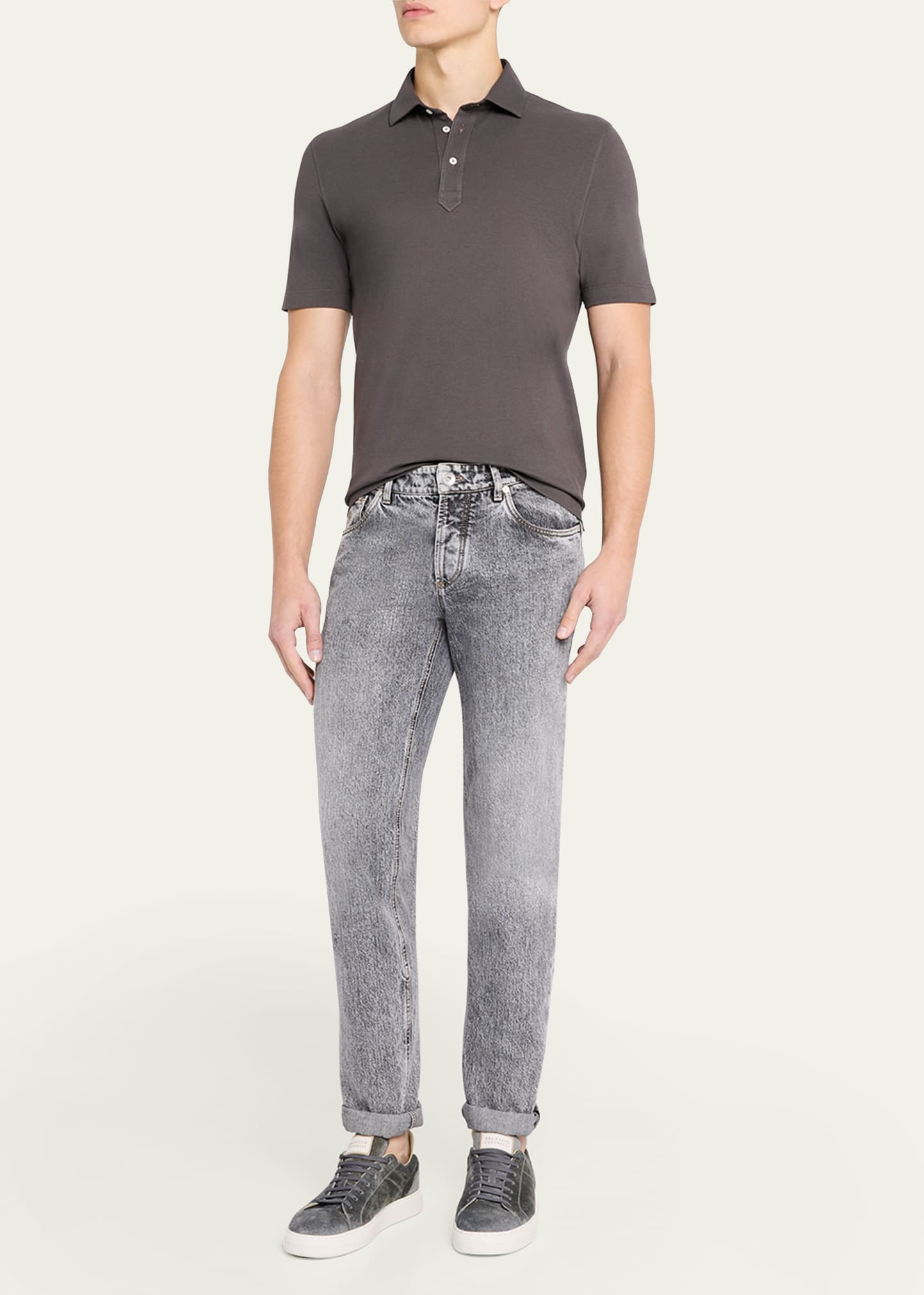 Men's Slim Cotton Polo Shirt - 2