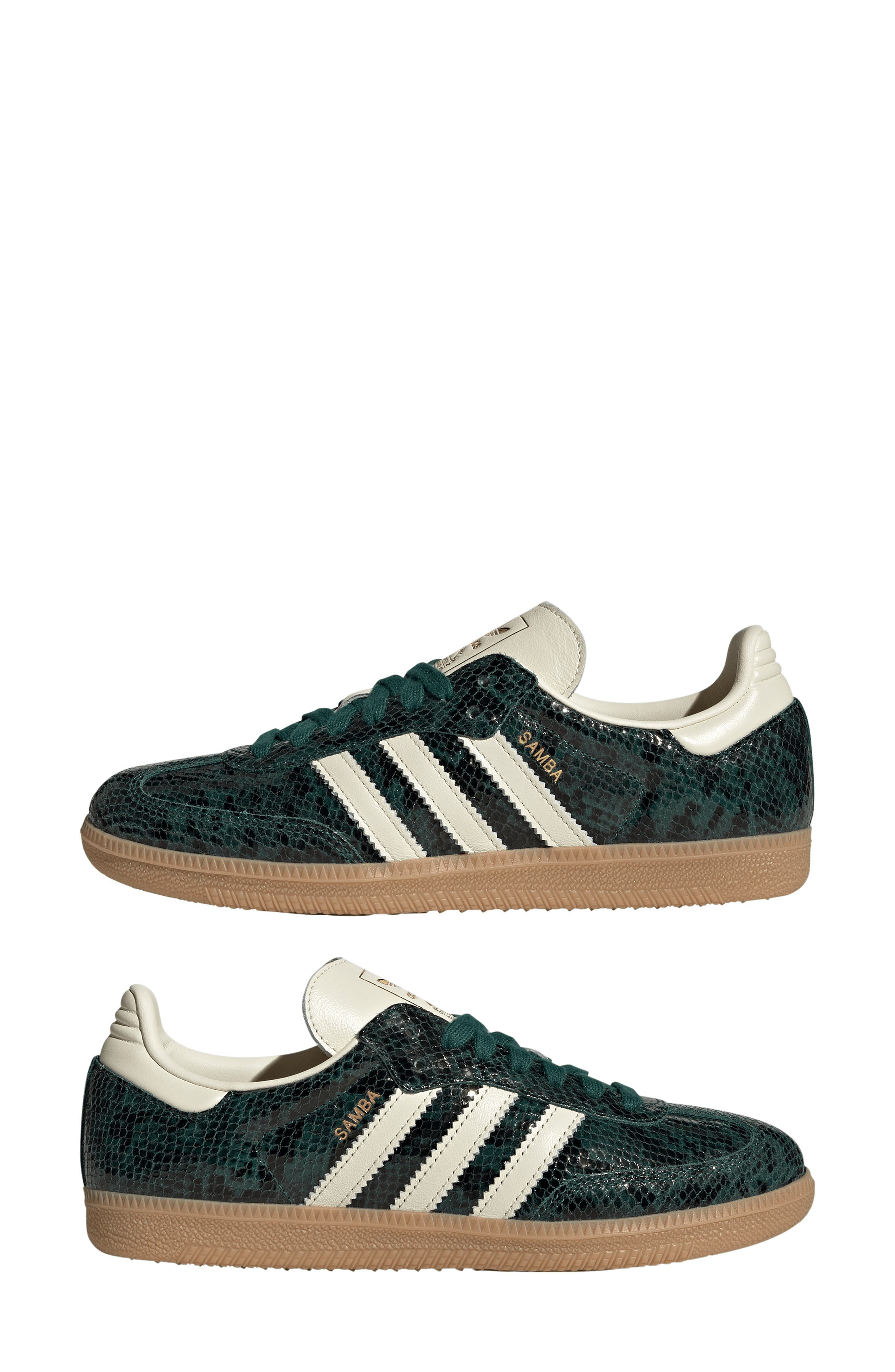 adidas Gender Inclusive Samba OG Sneaker in Green/White/Green at Nordstrom - 7