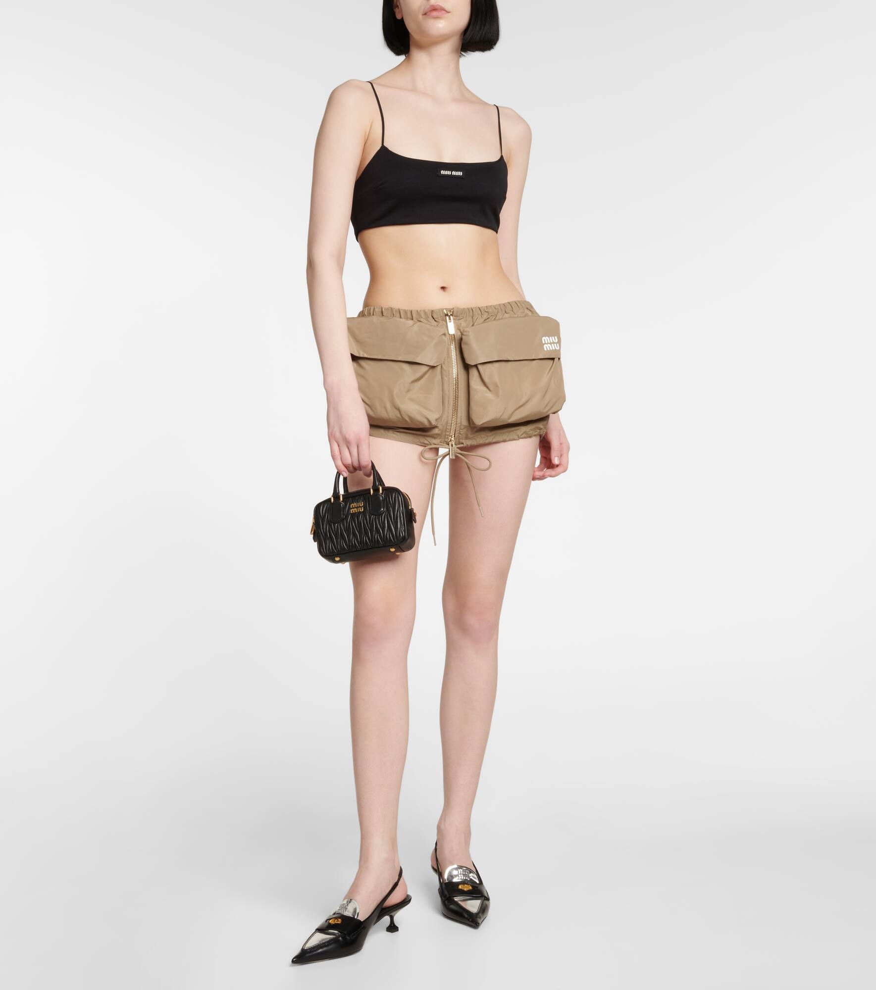 Drawstring zip miniskirt - 5