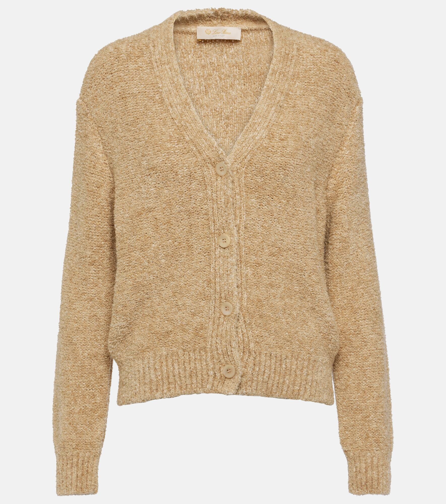 Silk, cashmere, and linen cardigan - 1