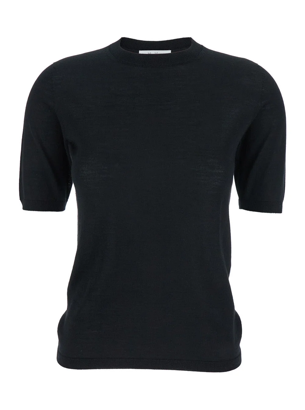 Max Mara Women 'Gerico' Black Crewneck Sweater With Short Sleeves In Wool Woman - 1