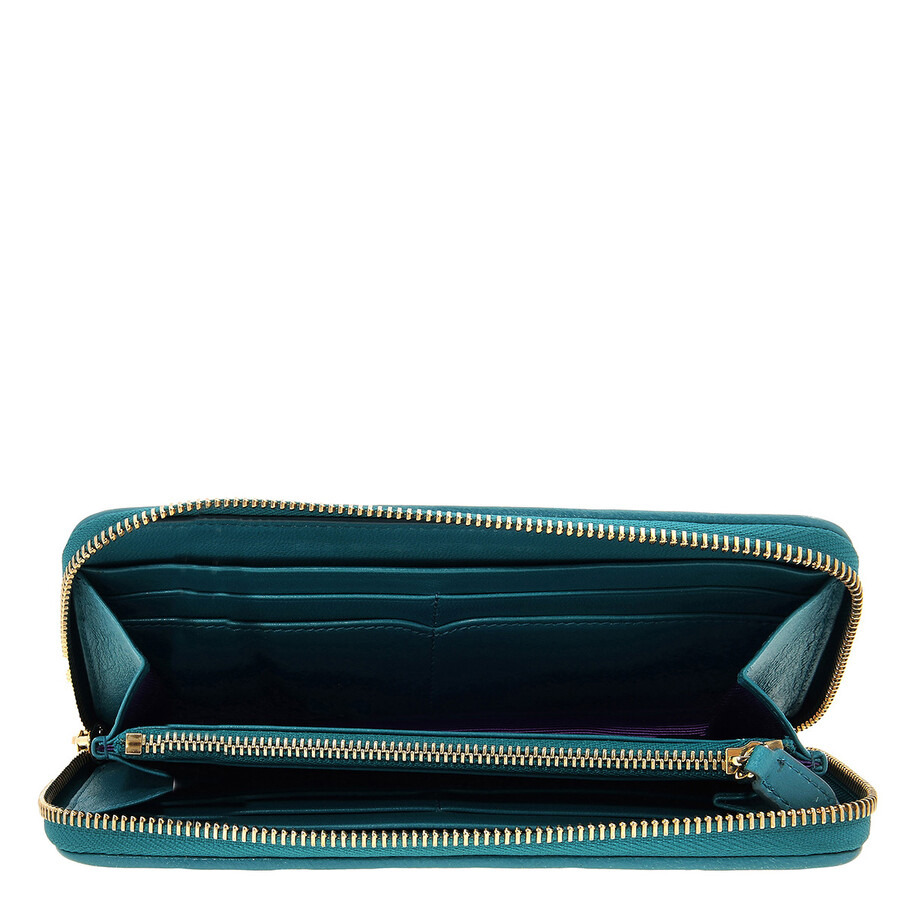 Bvlgari Plisse Monete Leather Zip Around Wallet - 4