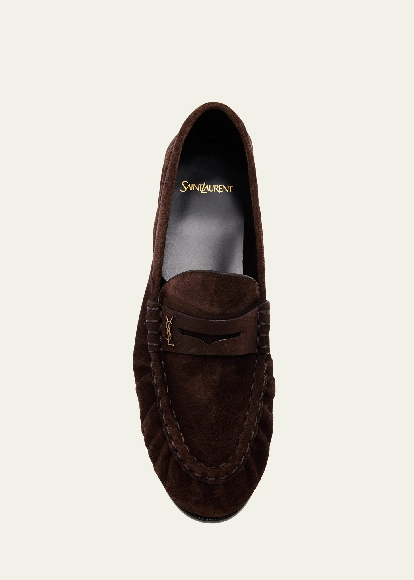 Men's Suede Cassandre Penny Loafers - 3