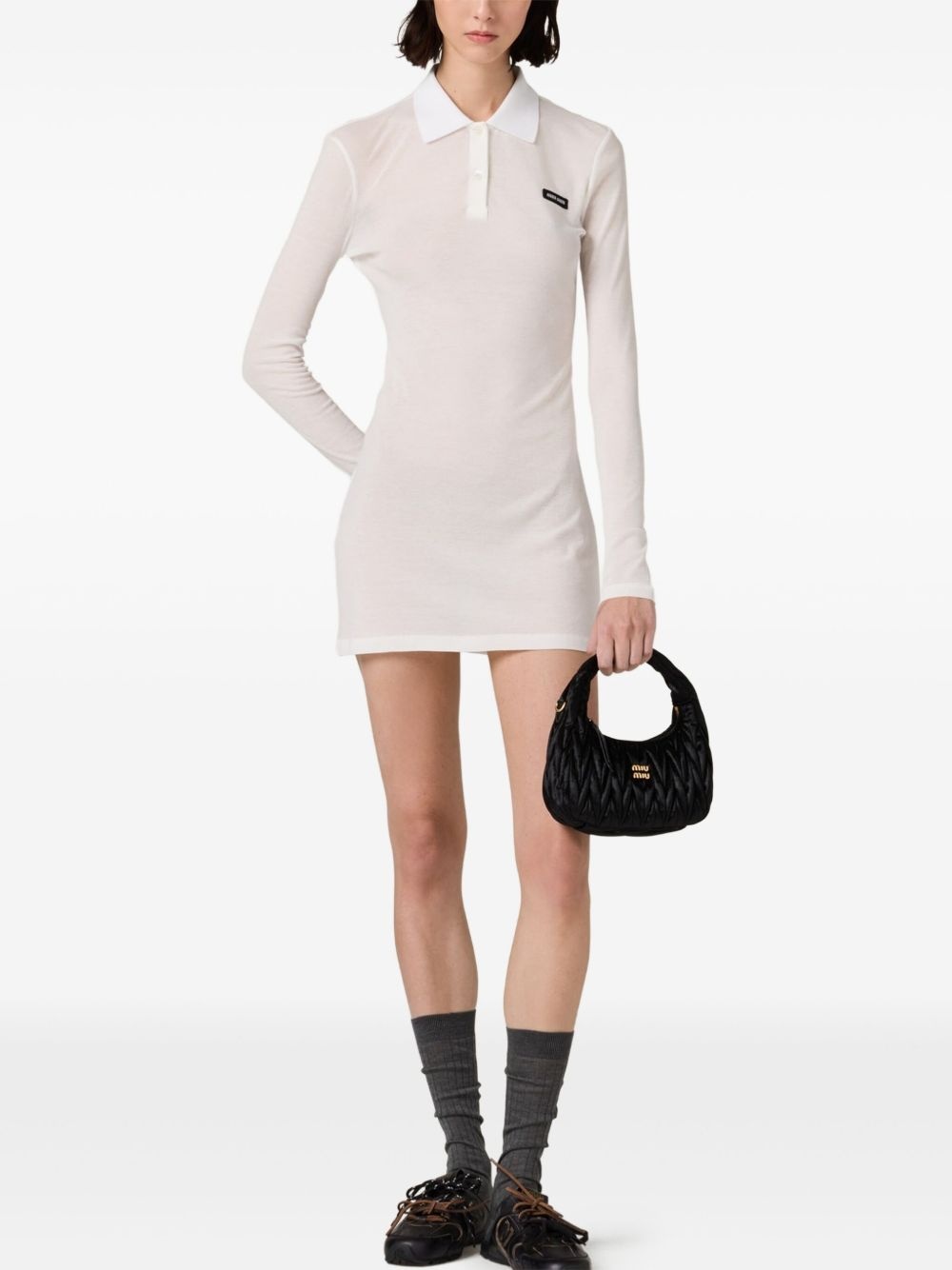 ribbed-jersey mini dress - 2
