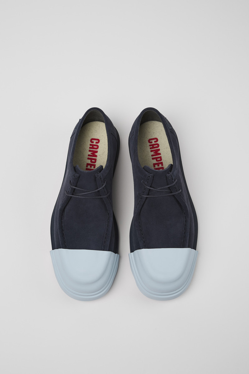 Blue nubuck shoes for men 4