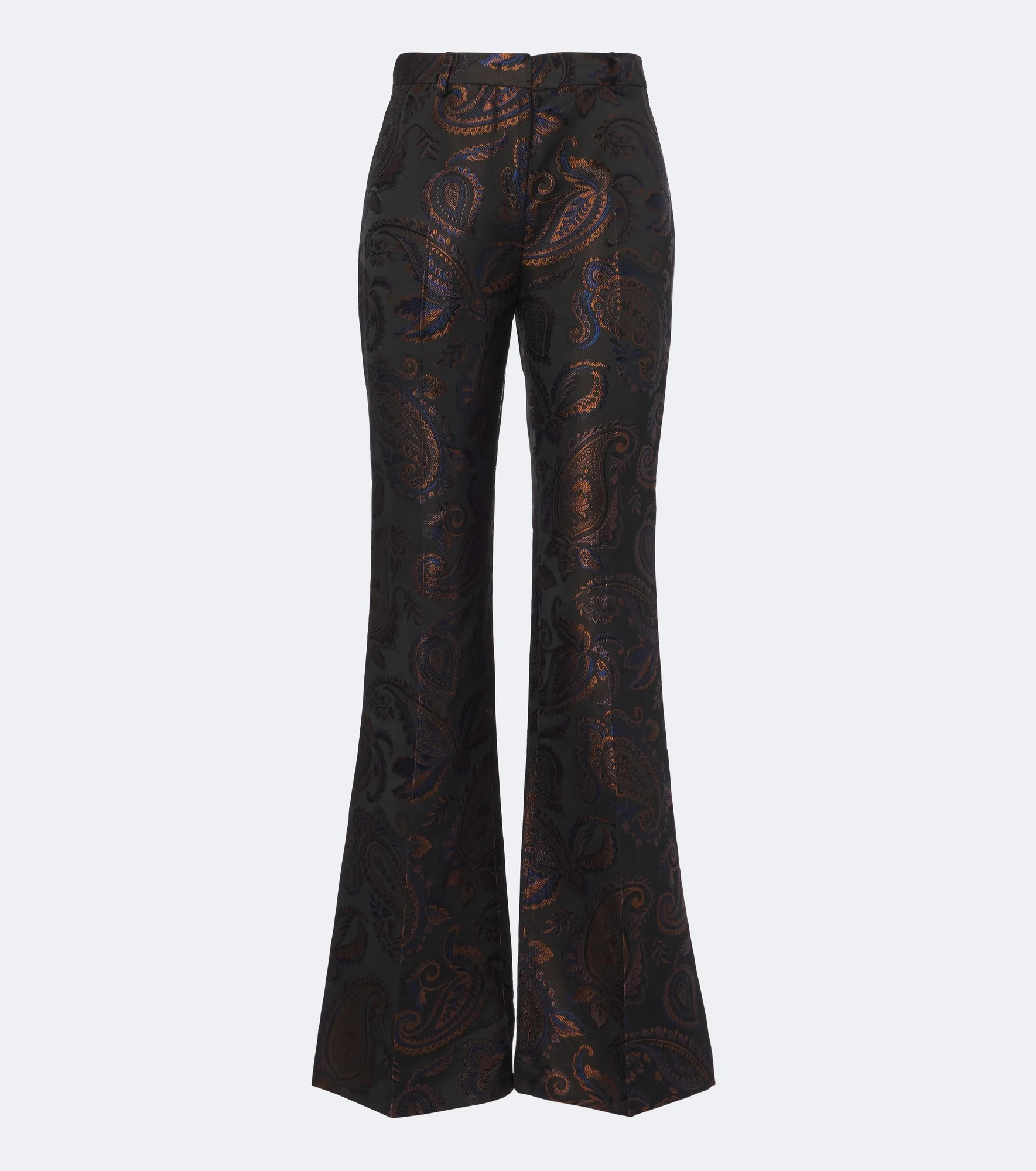 Paisley jacquard cotton flared pants - 1