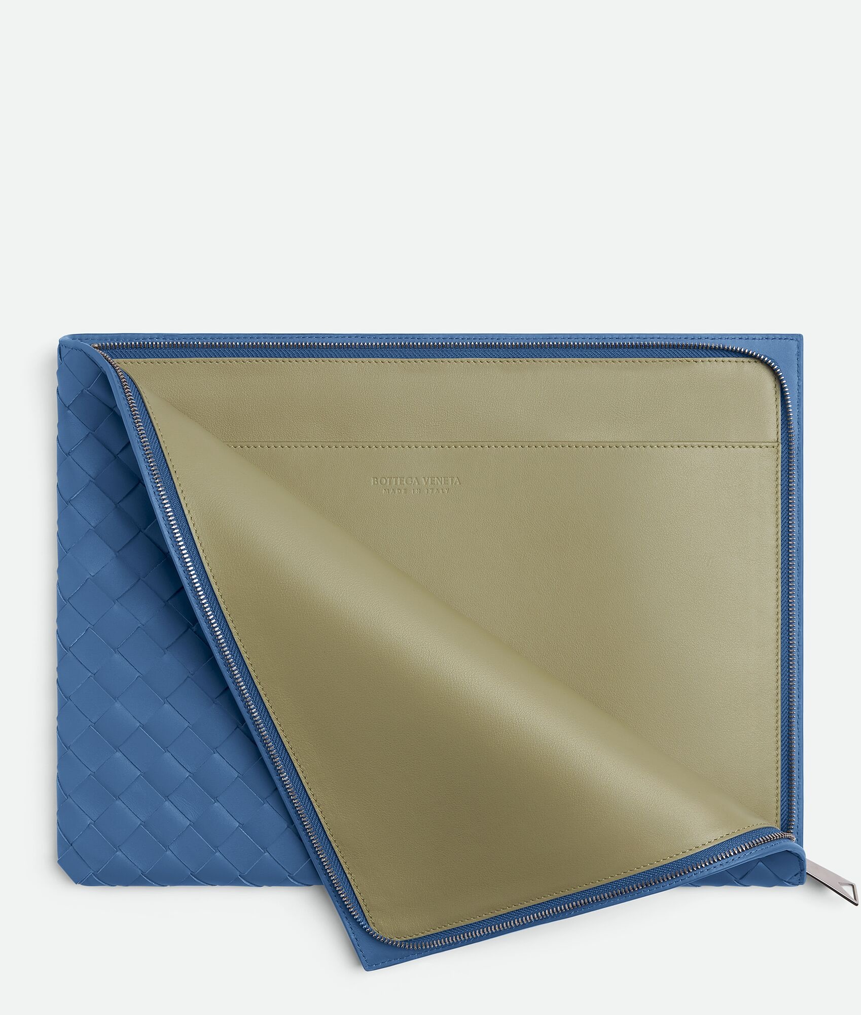 Intrecciato Half Zip Pouch - 2