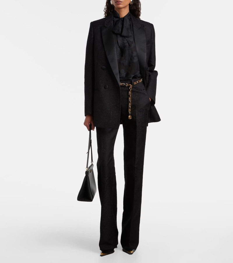 Etro Paisley jacquard bootcut pants outlook