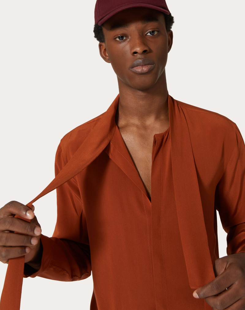 WASHED SILK SHIRT WITH NECK TIE 5