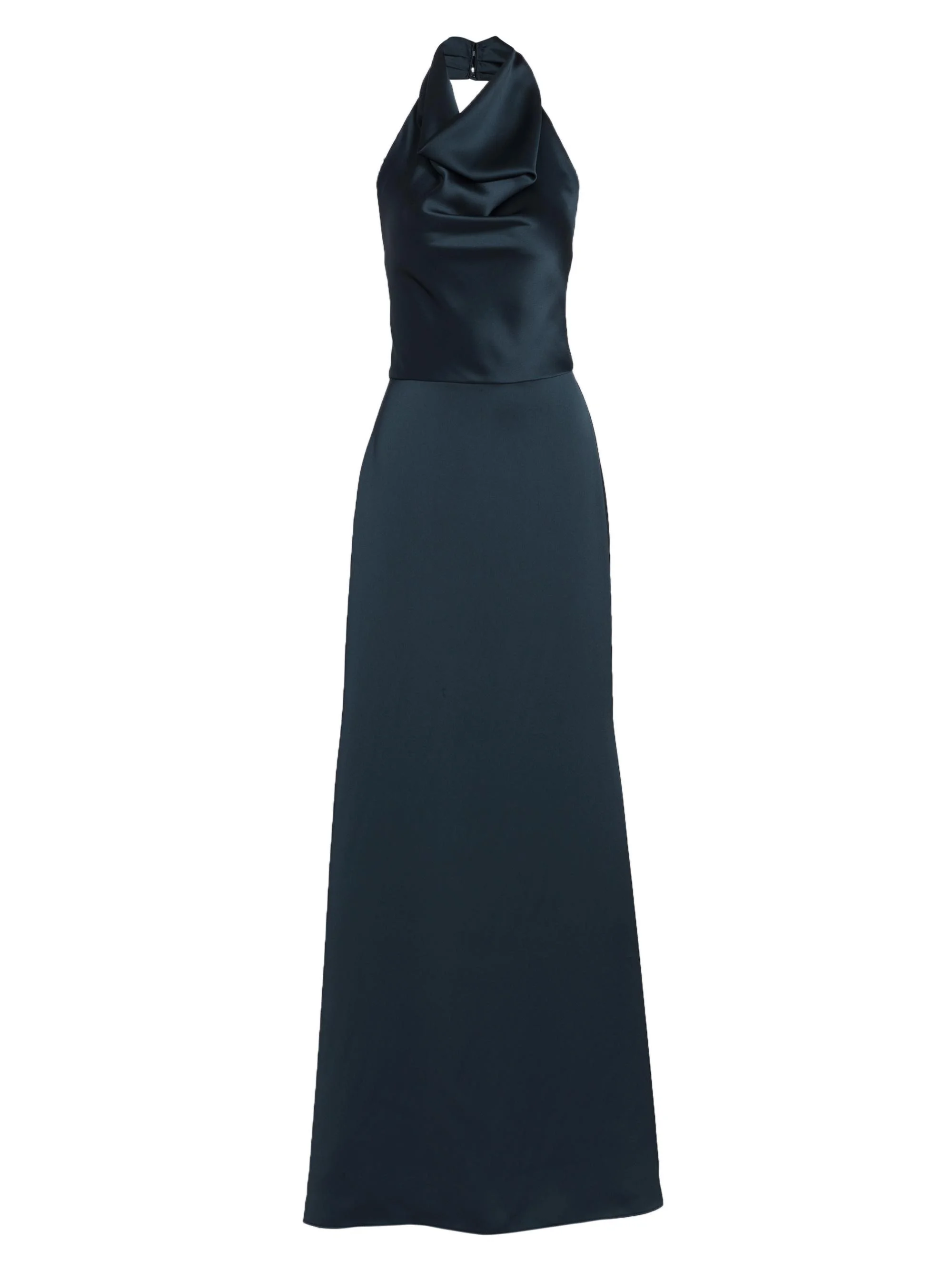 Women's Satin Halter Gown - French Blue - 1