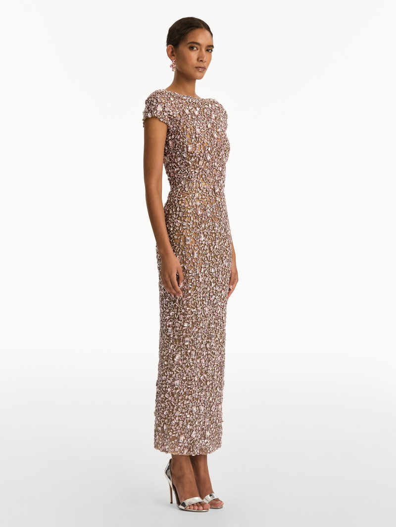 MOSAIC CRYSTAL EMBROIDERED GOWN 4
