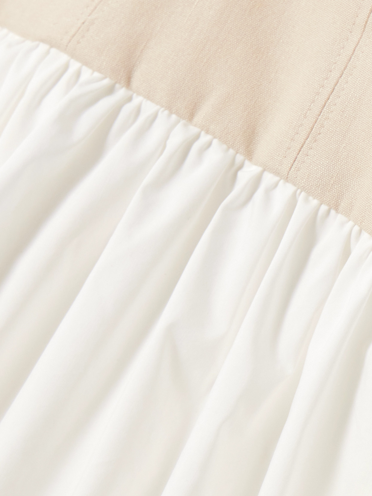 Fifi Linen-blend And Gathered Cotton-blend Poplin Mini Dress - 4