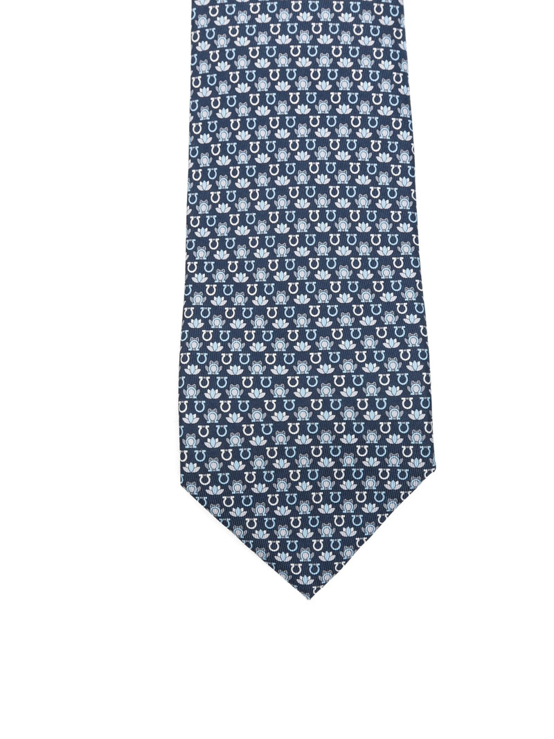 FERRAGAMO Ferragamo Gancini Floral-print Tie outlook