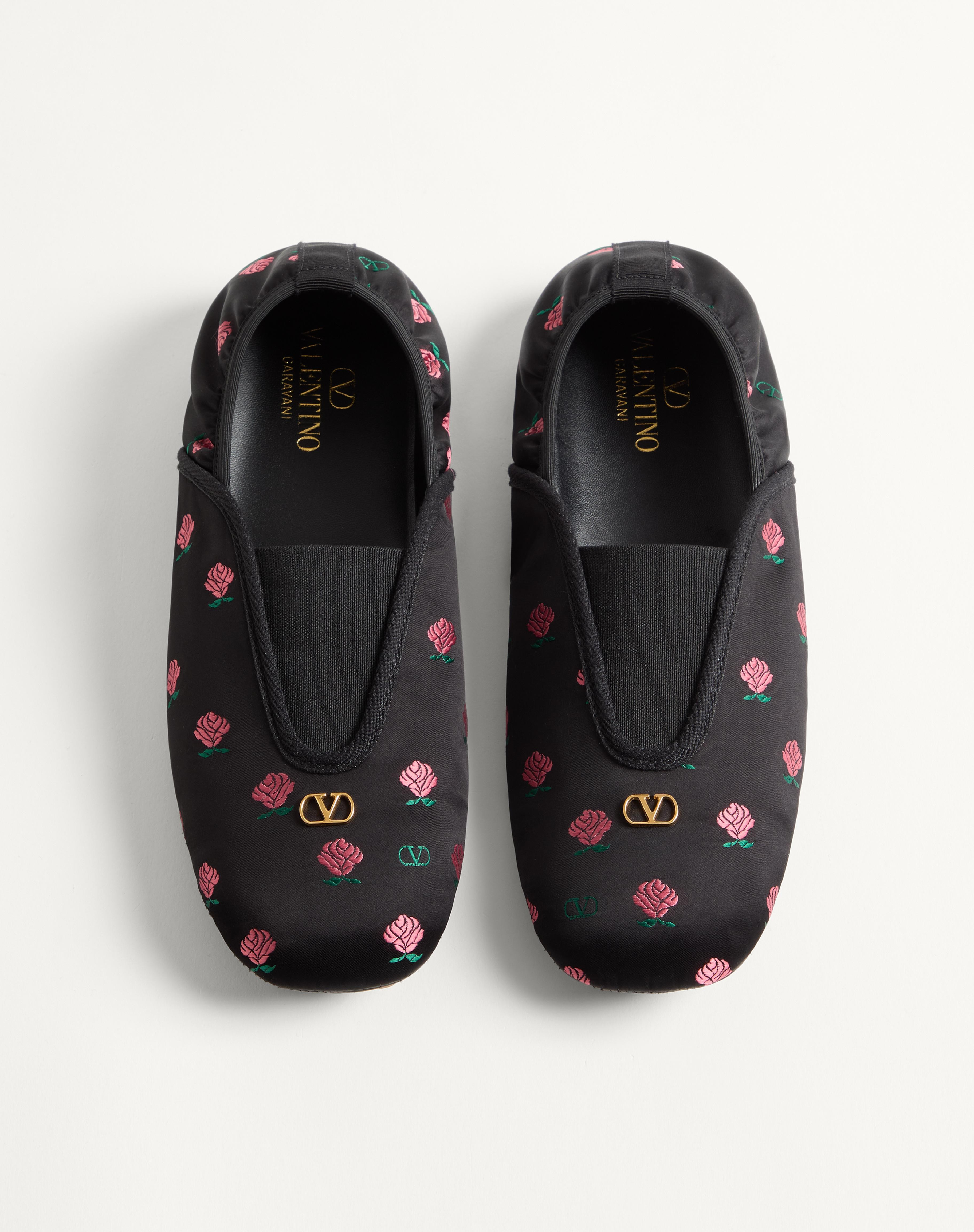 RHYTMIKA SLIPPER IN JACQUARD ROSE FABRIC - 5
