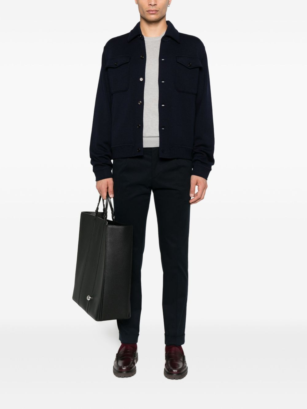 buttoned flap-pocket jacket - 2