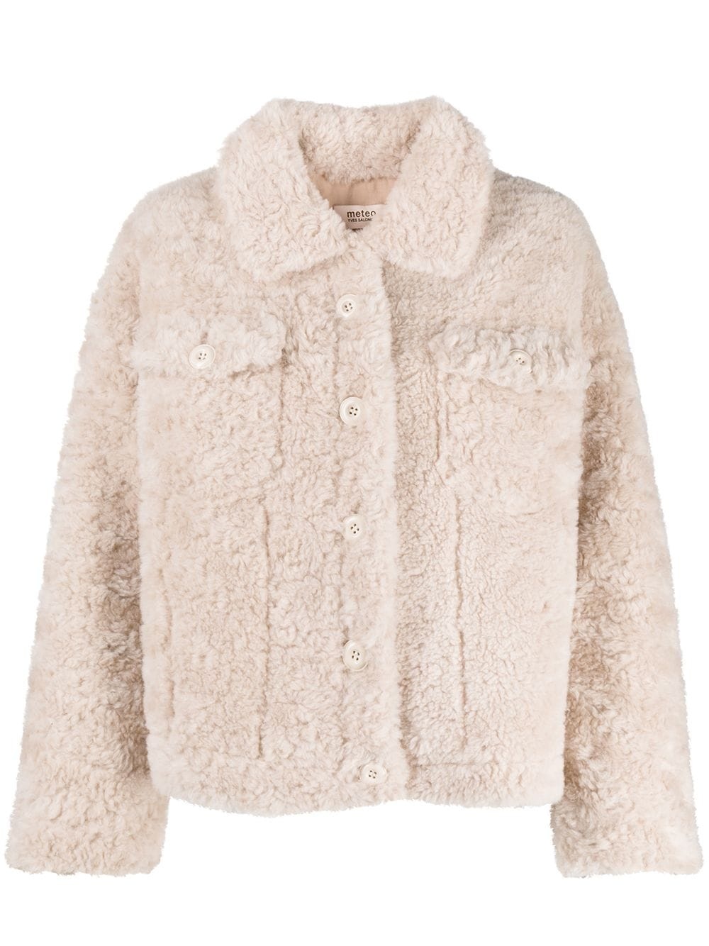 shearling short jacket - 1