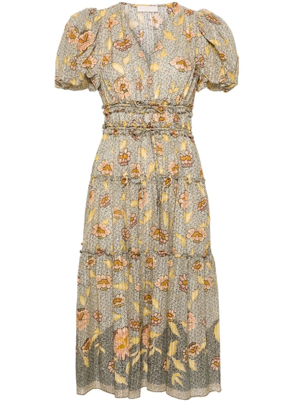 Eloisa floral-print midi dress - 1