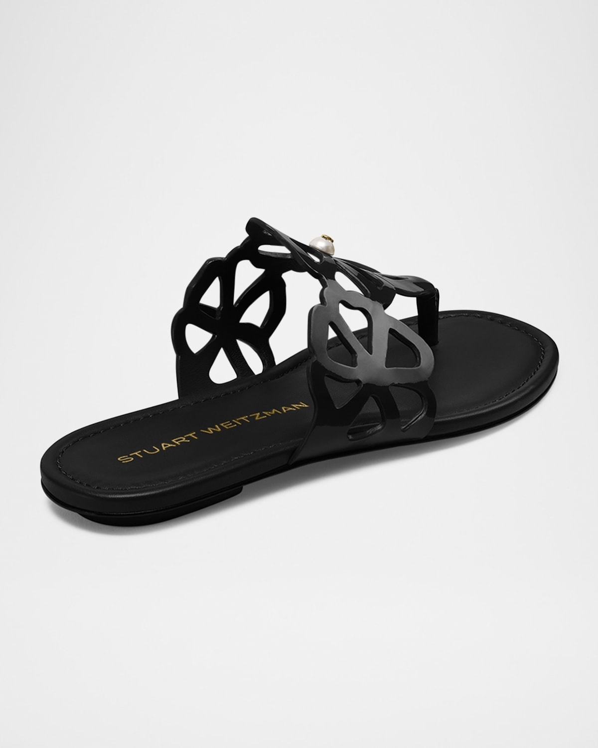 Jasmine Patent Cutout Thong Sandals - 3