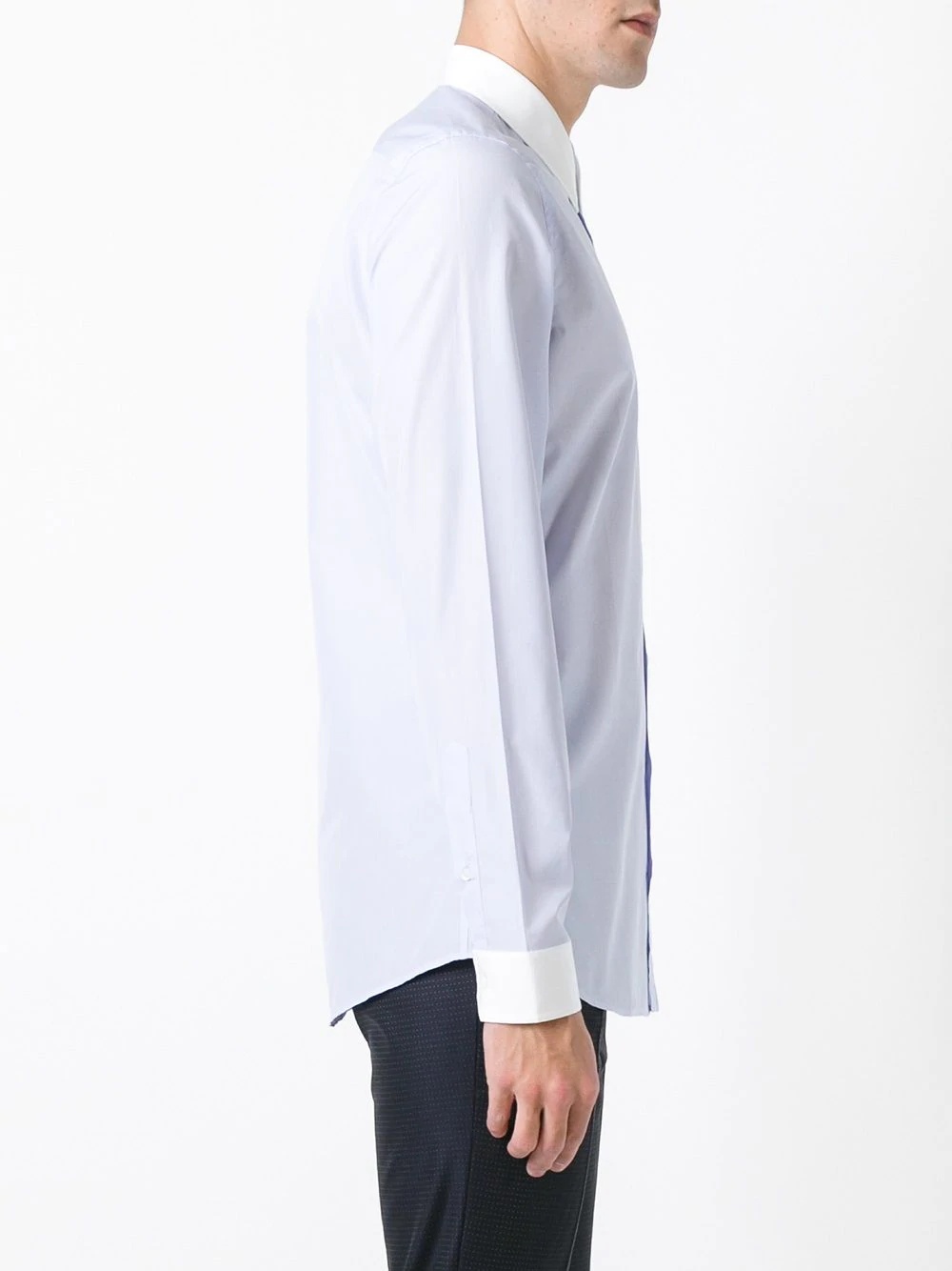 contrast collar shirt - 3