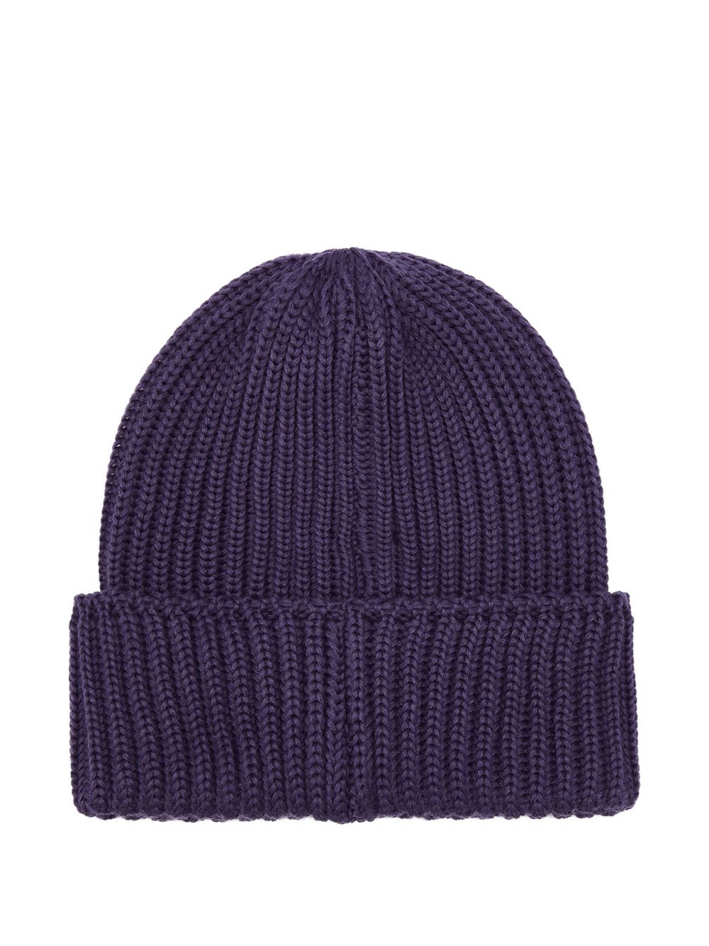 logo-embroidered ribbed beanie hat - 2