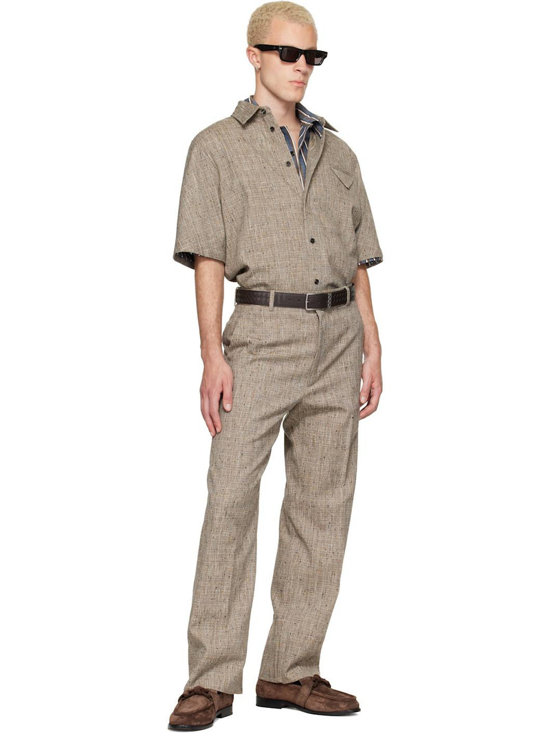 Bottega Veneta Brown Intrecciato Belt outlook