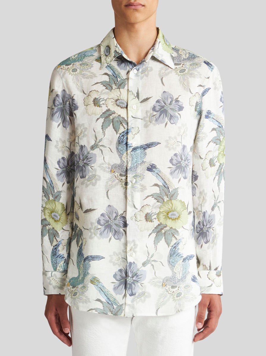 LINEN SHIRT WITH PRINT - 2