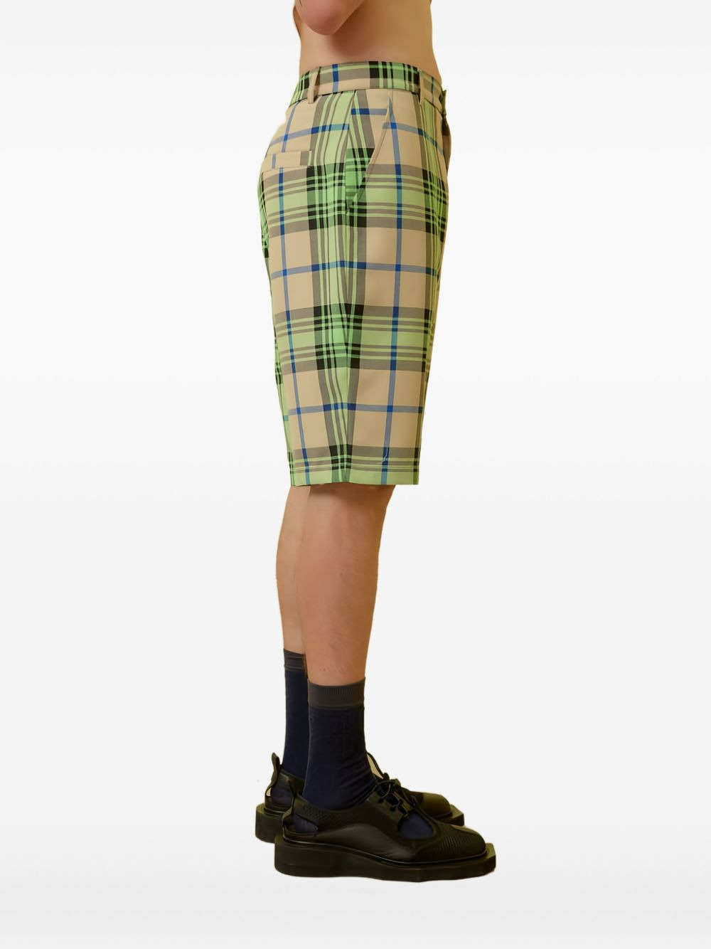 plaid-pattern shorts - 5