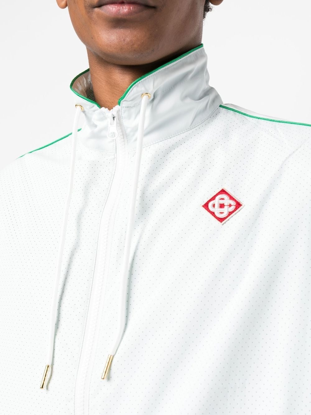 perforated panelled  track jacket - 5