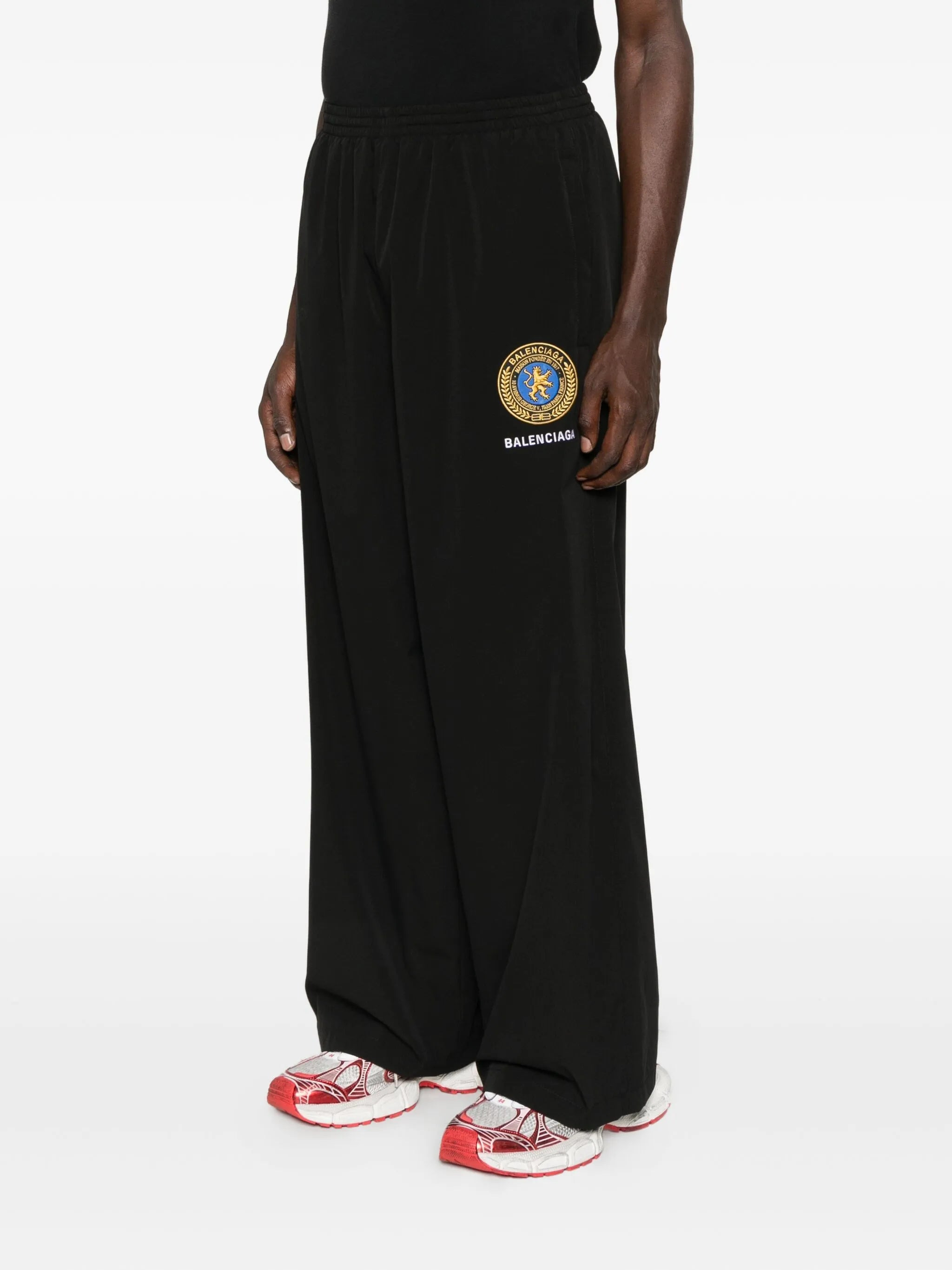 Balenciaga Logo-embroidered Elastic-waistband Trousers - 3