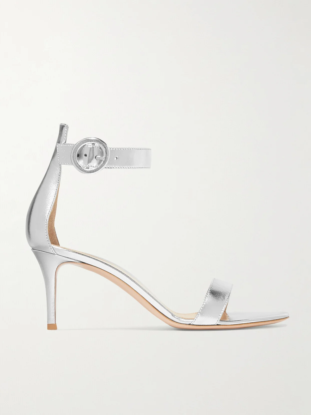 Portofino 70 Metallic Leather Sandals - 1