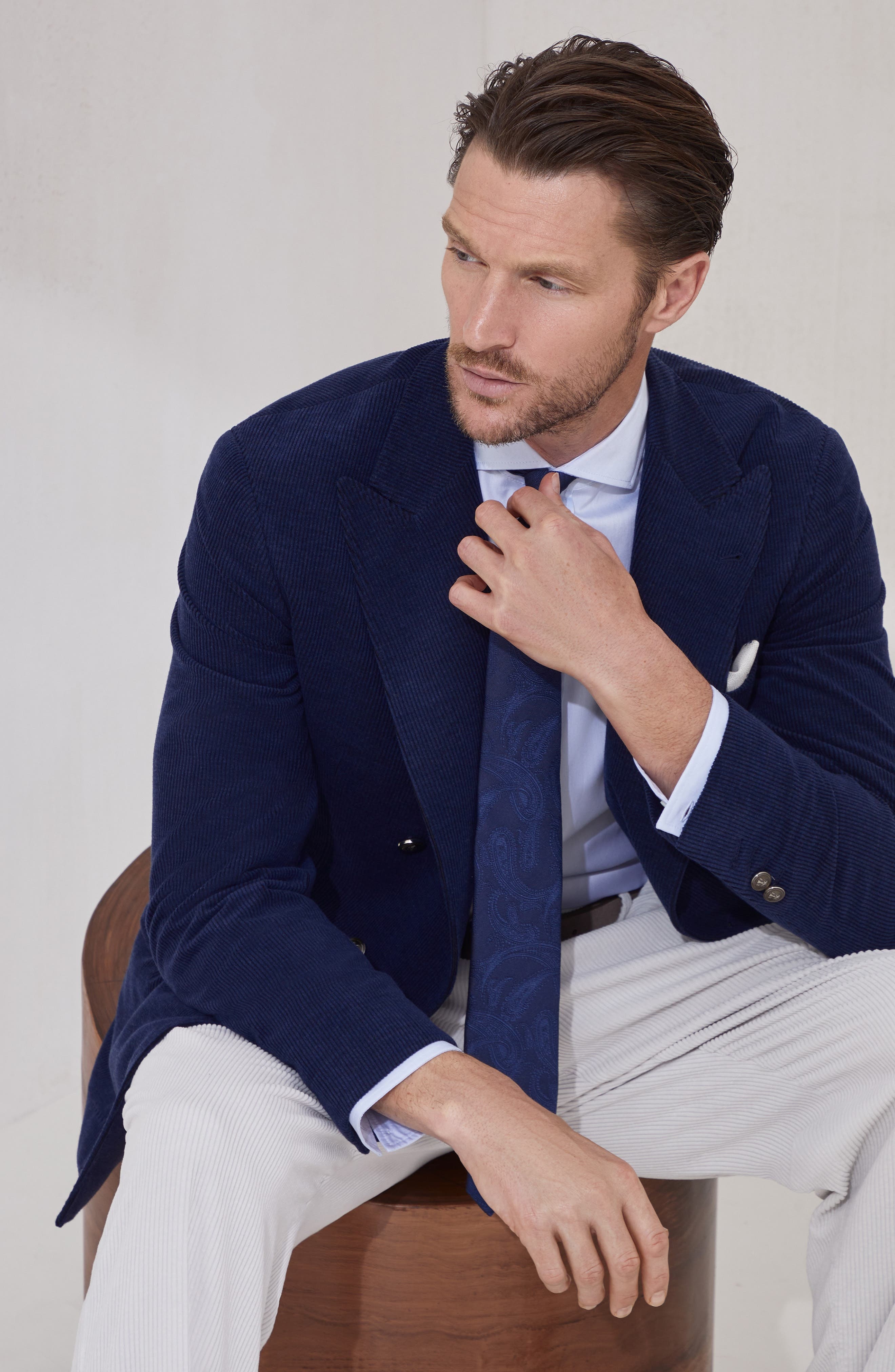 Brunello Cucinelli Corduroy blazer in Sapphire at Nordstrom - 5