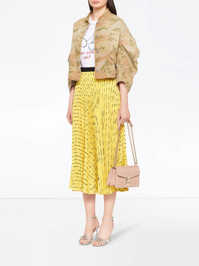 Miu Miu Miu Miu Flower print pleated skirt outlook